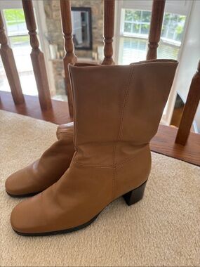 Easy Spirit Women's Chestnut Mid-Calf Block Heel Boots